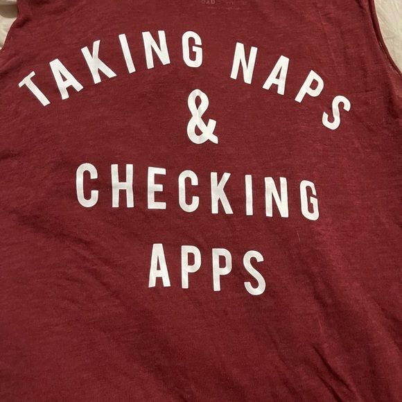 Taking Naps & Checking App Tank Top M - Picture 5 of 7